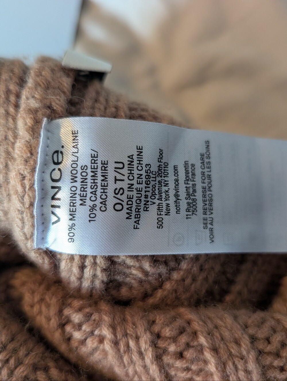 Vince Cashmere Ribbed Beanie - Picture 6 of 7